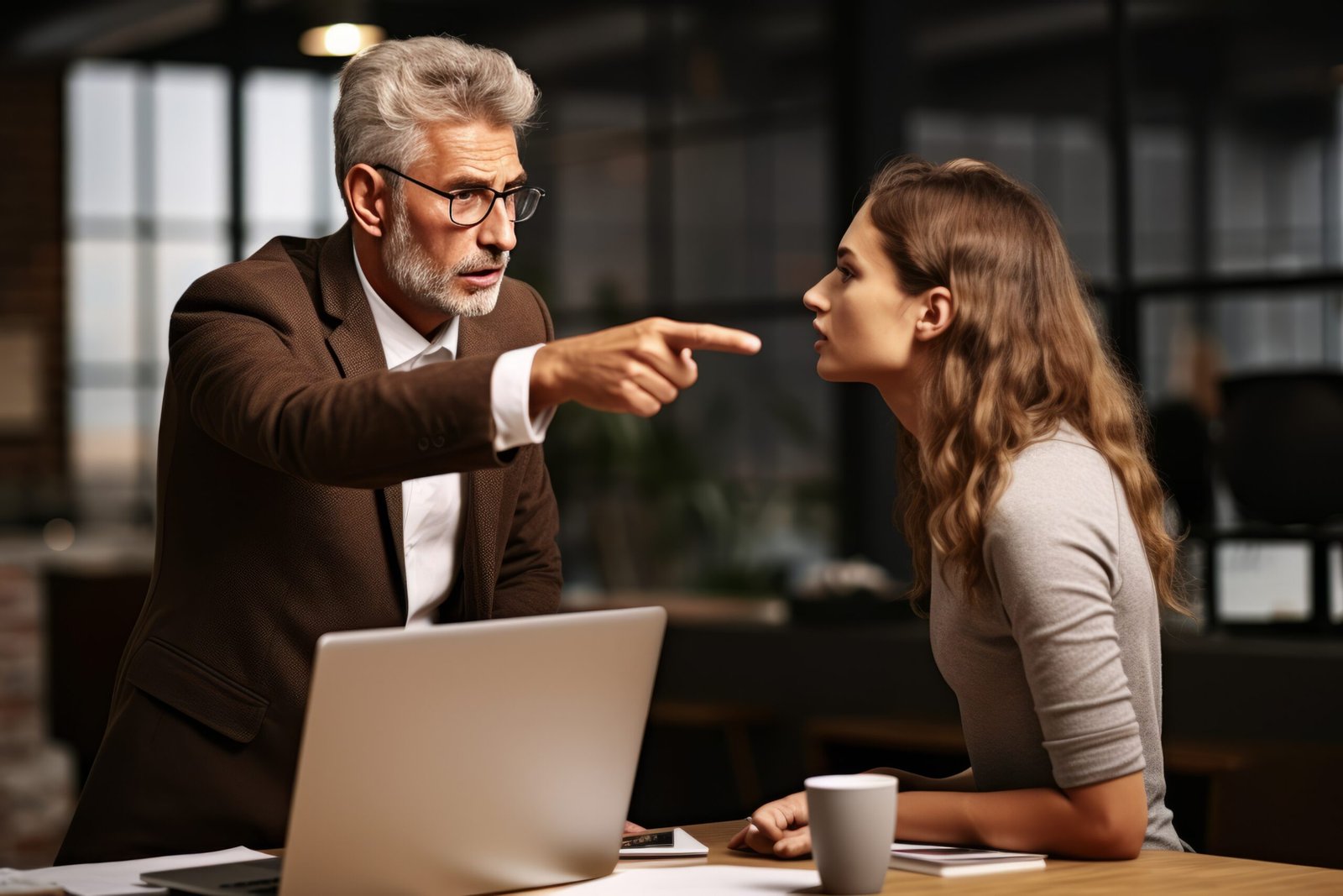 Profissionais conversando em ambiente de trabalho